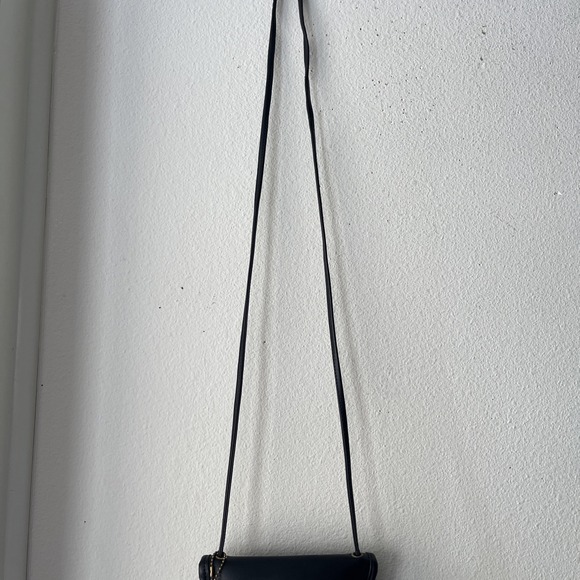 VTG Coach Everett Mini Coin Bag Black Leather Small Crossbody Purse USA 9934 - Picture 11 of 16